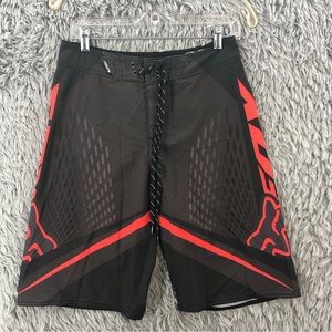 Fox Racing Swim Shorts Mens Size 30 Logo Spellout Board Swim